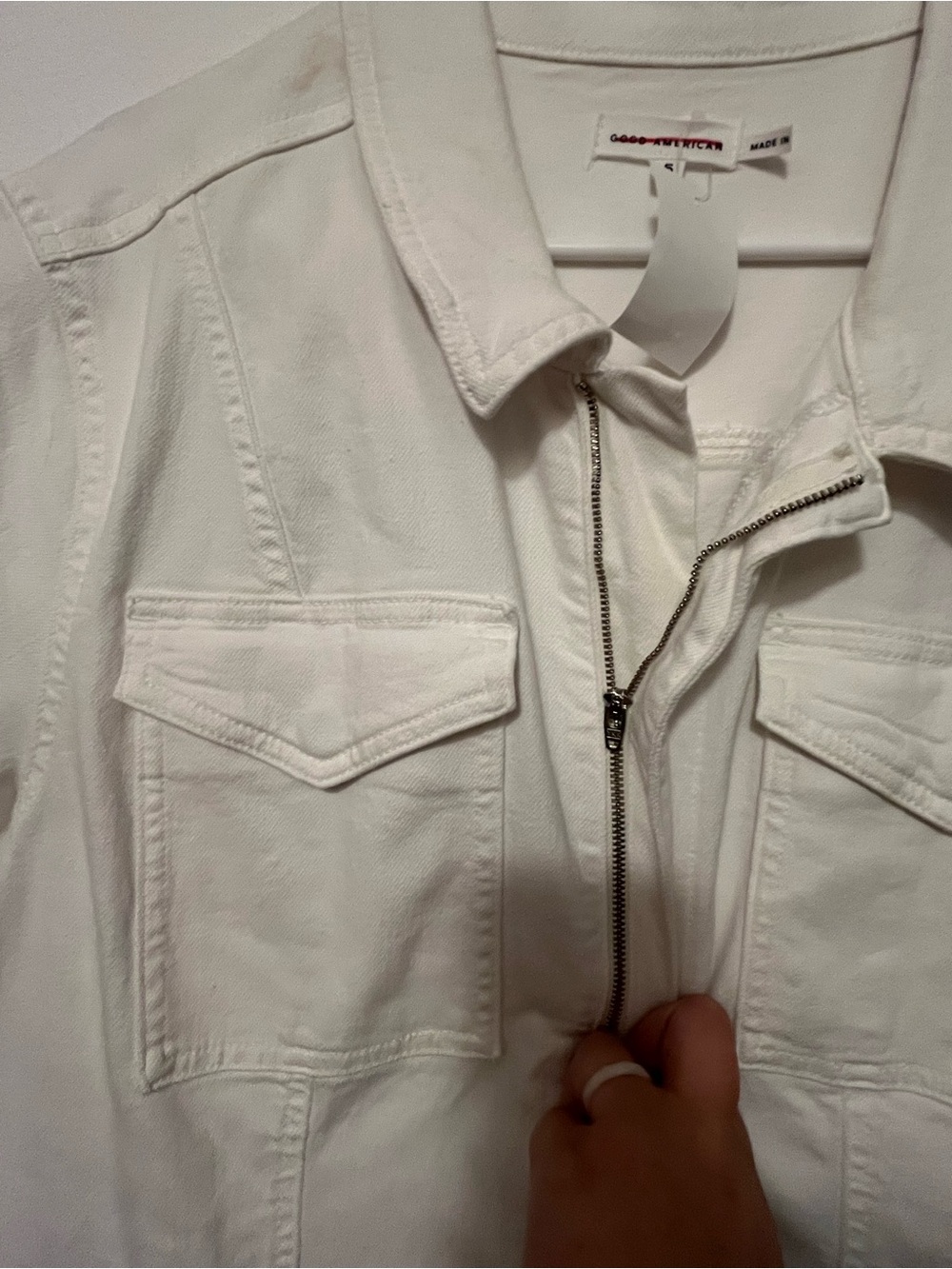 Good American 2X White Short-Sleeve One-Piece Jumpsuit - Picture 3 of 7